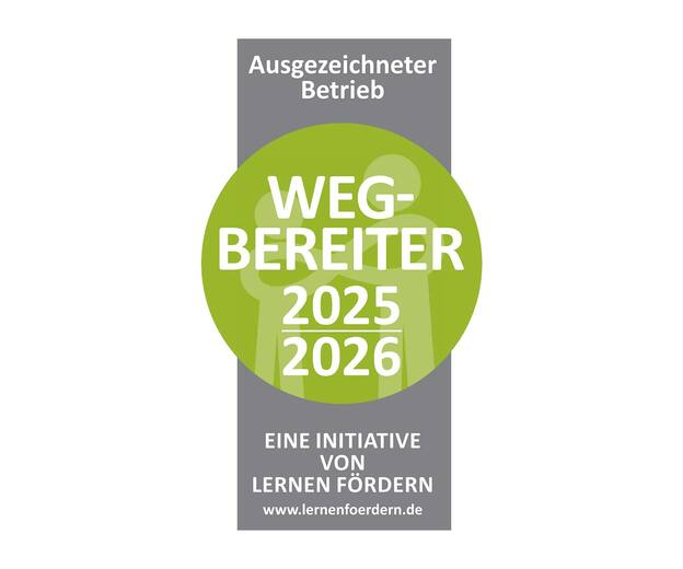 Logo einer Auszeichnung für den „Wegbereiter 2025-2026“, initiiert von Lernen Fördern.
