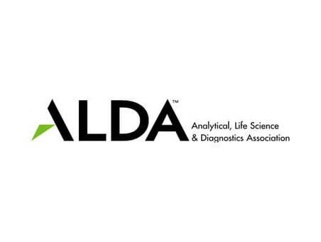 Logo der ALDA (Analytical, Life Science & Diagnostics Association) in Schwarz und Gr&uuml;n auf hellem Hintergrund.